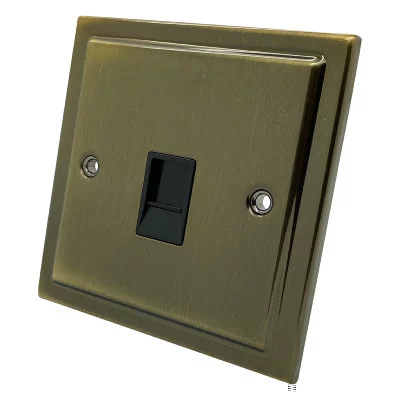 Deco Antique Brass RJ45 Network Socket