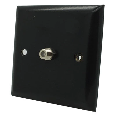 Grande Black Satellite Socket (F Connector)