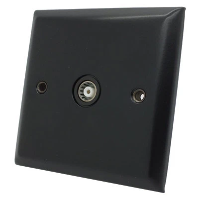 Grande Black TV Socket