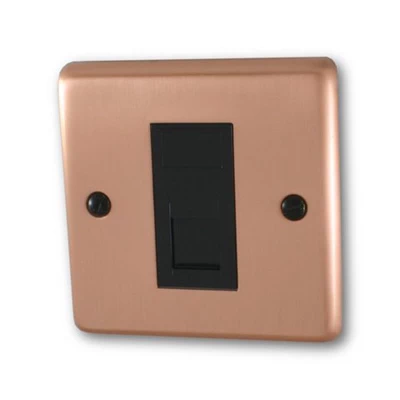 Timeless Classic Brushed Copper RJ45 Network Socket