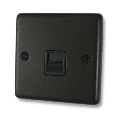 Timeless Black Graphite Telephone Extension Socket