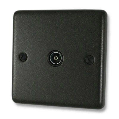 Timeless Black Graphite TV Socket