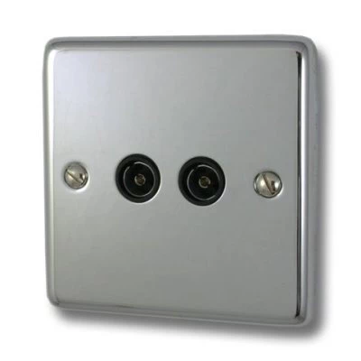 Timeless Polished Chrome TV Socket