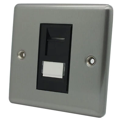 Timeless Satin Stainless RJ45 Network Socket