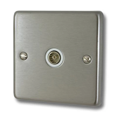 Timeless Satin Stainless TV Socket