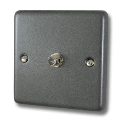 Timeless Dark Pewter Satellite Socket (F Connector)