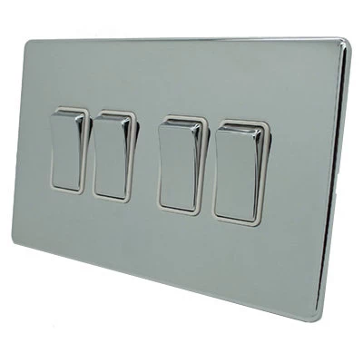 Smooth Polished Chrome Light Switch