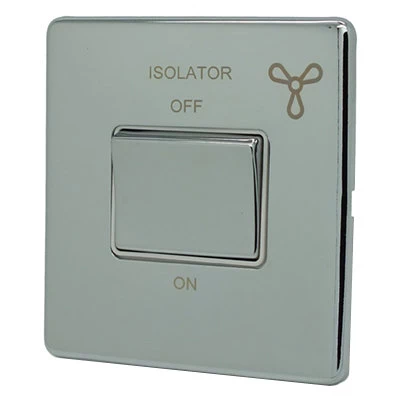 Smooth Polished Chrome Fan Isolator