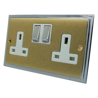 Doublet  Satin Brass | Polished Chrome Edge  