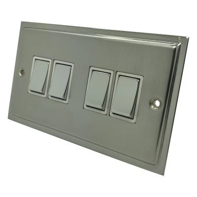 Doublet Satin Chrome / Polished Chrome Edge Light Switch