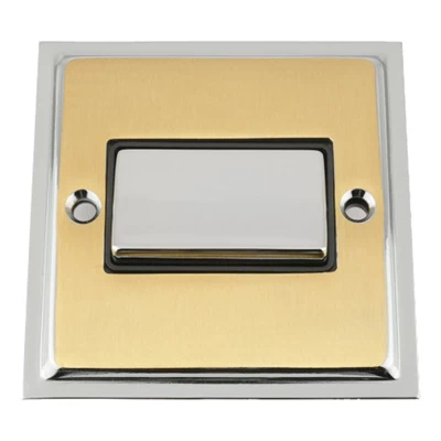 Doublet Satin Brass / Polished Chrome Edge Fan Isolator