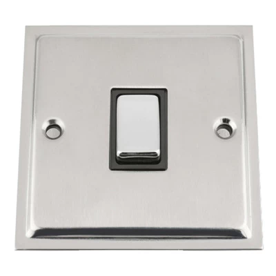 Doublet Satin Chrome / Polished Chrome Edge Intermediate Light Switch