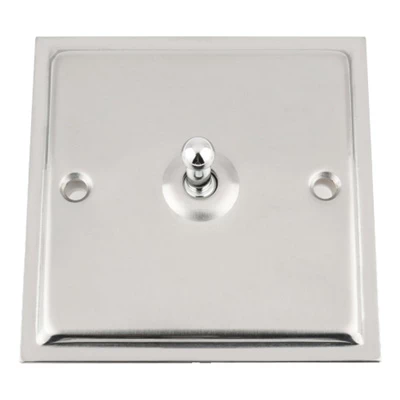 Doublet Satin Chrome / Polished Chrome Edge Toggle (Dolly) Switch