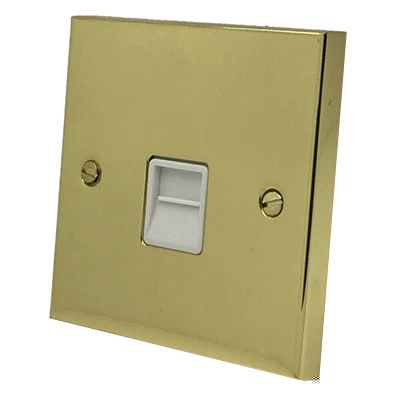 Edward Polished Brass Telephone Extension Socket