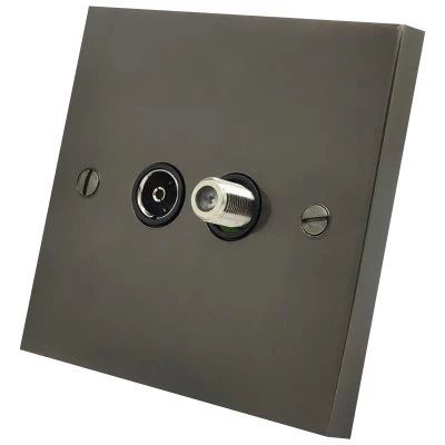 Edward Bronze TV and SKY Socket