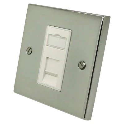 Edward Polished Chrome RJ45 Network Socket