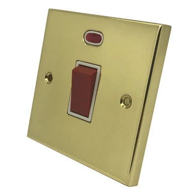 Edward Polished Brass Cooker (45 Amp Double Pole) Switch