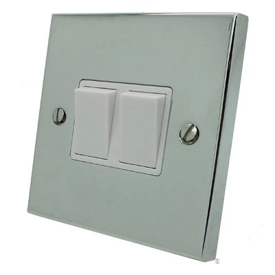 Edward Polished Chrome Intermediate Switch and Light Switch Combination