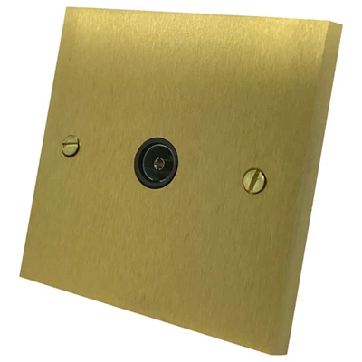 Edward Satin Brass TV Socket