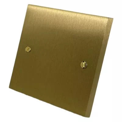 Edward Satin Brass Blank Plate