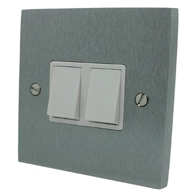 Edward Satin Chrome Intermediate Switch and Light Switch Combination