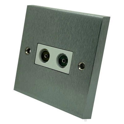 Edward Satin Chrome TV Socket