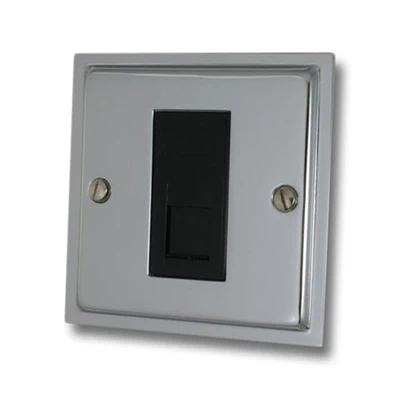 Nouveau Polished Chrome RJ45 Network Socket