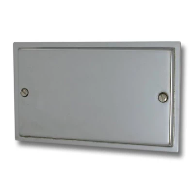 Nouveau Polished Chrome Blank Plate