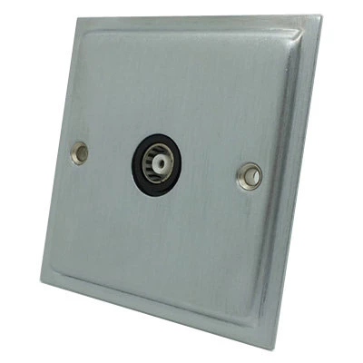 Nouveau Satin Chrome TV Socket