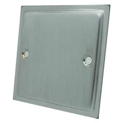 Nouveau Satin Chrome Blank Plate