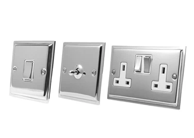 Nouveau Polished Chrome TV, FM and SKY Socket