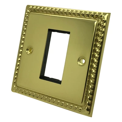 Rope Edge Polished Brass Modular Plate