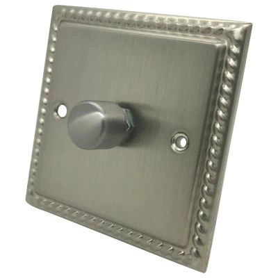 Rope Edge Satin Nickel LED Dimmer