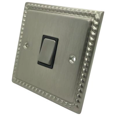 Rope Edge Satin Nickel Intermediate Light Switch