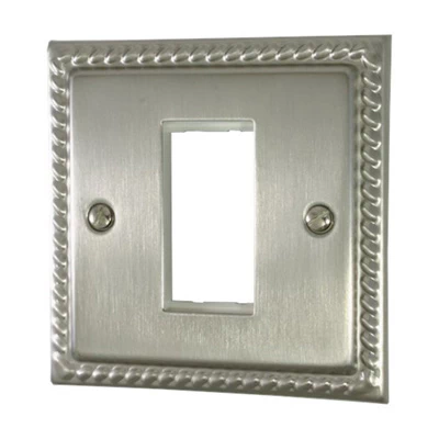 Rope Edge Satin Nickel Modular Plate