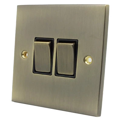 Trim Antique Brass Intermediate Switch and Light Switch Combination