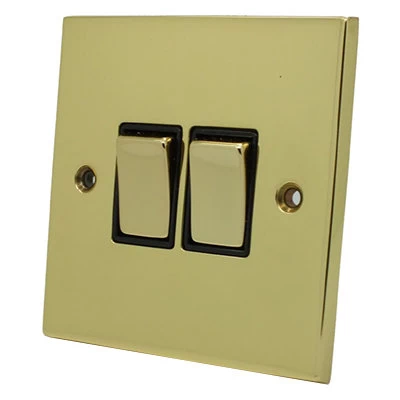 Trim Polished Brass Intermediate Switch and Light Switch Combination