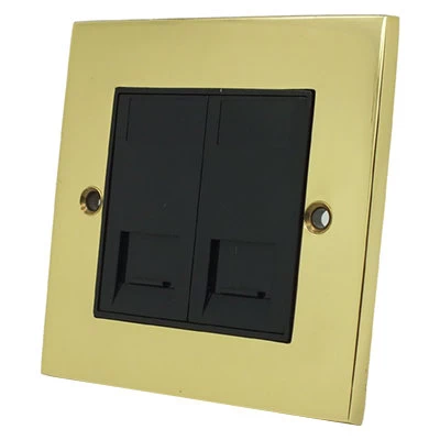 Trim Polished Brass Telephone Master Socket