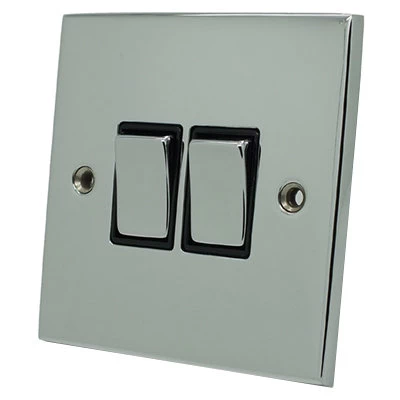 Trim Polished Chrome Intermediate Switch and Light Switch Combination