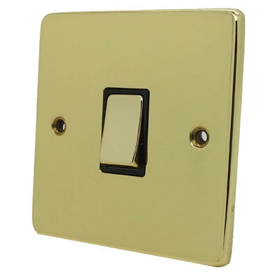 Trim Rounded Polished Brass Intermediate Light Switch