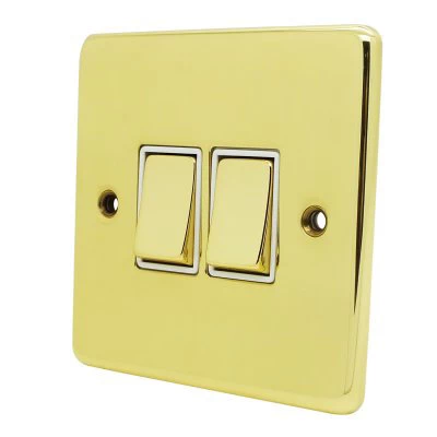 Trim Rounded Polished Brass Intermediate Toggle (Dolly) Switch