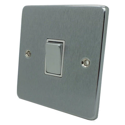 Trim Rounded Satin Chrome Light Switch