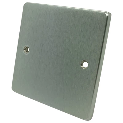 Trim Rounded Satin Chrome Blank Plate