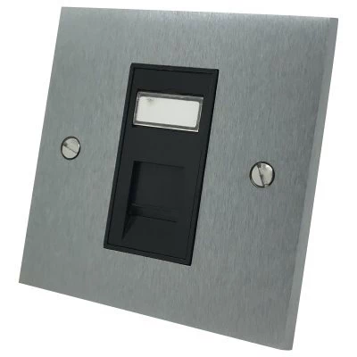 Trim Satin Nickel RJ45 Network Socket