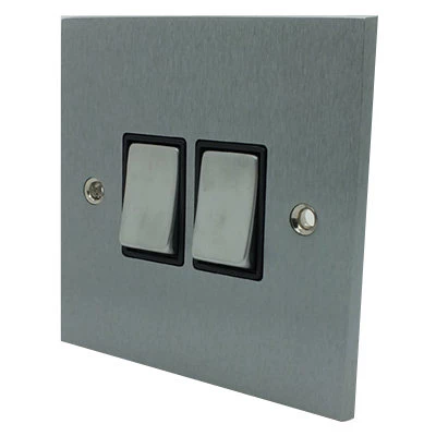 Trim Satin Chrome Intermediate Switch and Light Switch Combination