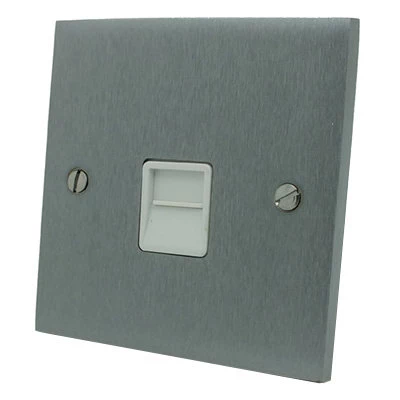 Trim Satin Chrome Telephone Extension Socket