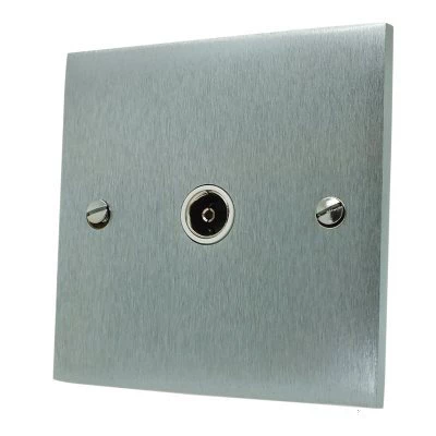 Trim Satin Chrome TV Socket