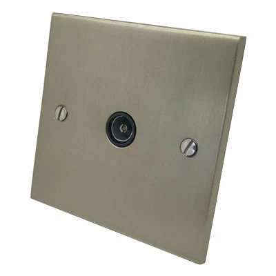 Trim Satin Nickel TV Socket