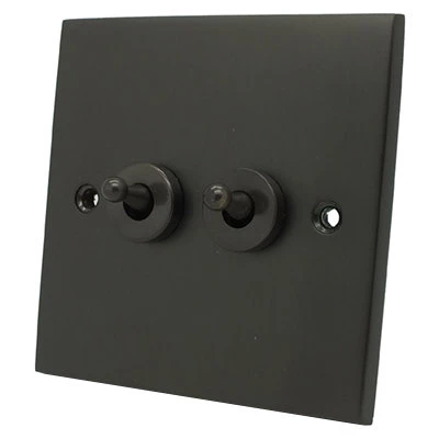 Trim Silk Bronze Intermediate Toggle Switch and Toggle Switch Combination