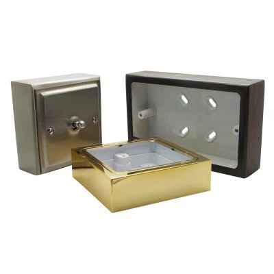 Surface Mount Boxes (Wall Boxes)  Brushed Chrome  